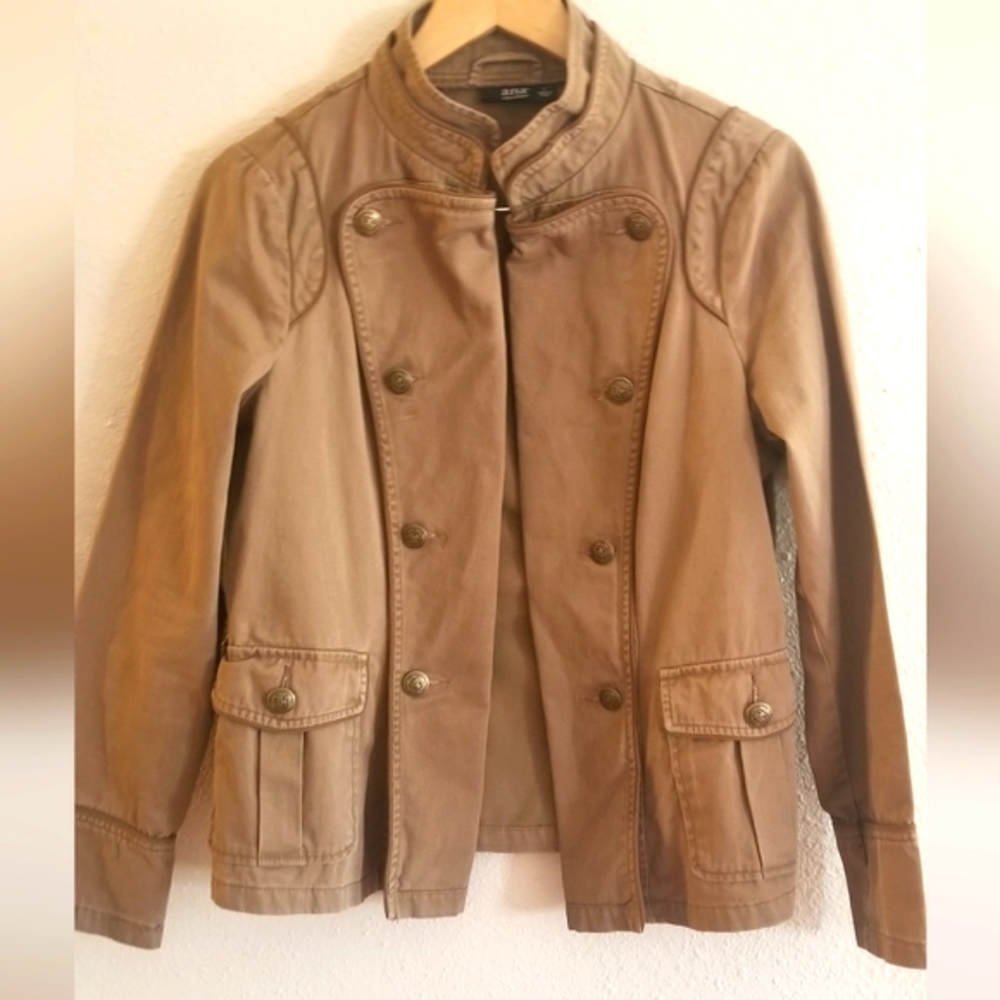 A.n.a. womens vintage tan canvas jacket size Large